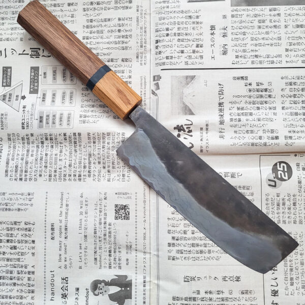 Japanese Carbon Damascus Nakiri 160 mm